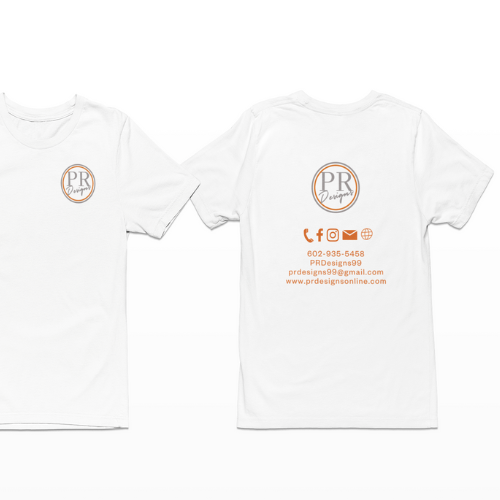 Business Branded T-Shirt w/ Logo - PR Designs, LLC