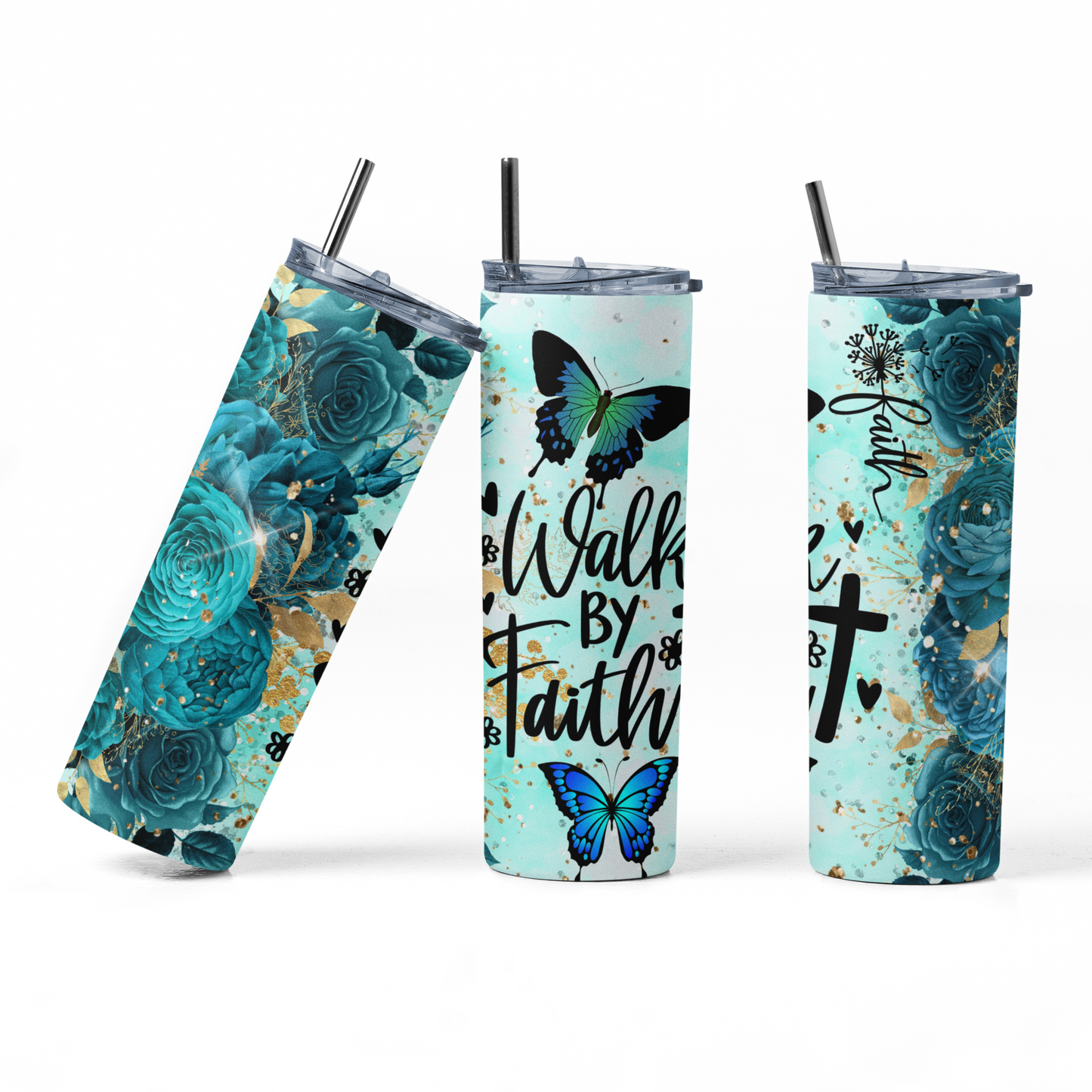 Walk by Faith Tumbler - PR Designs, LLC