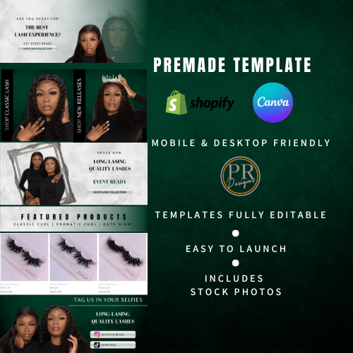 Website - Premade Template - Green - PR Designs, LLC