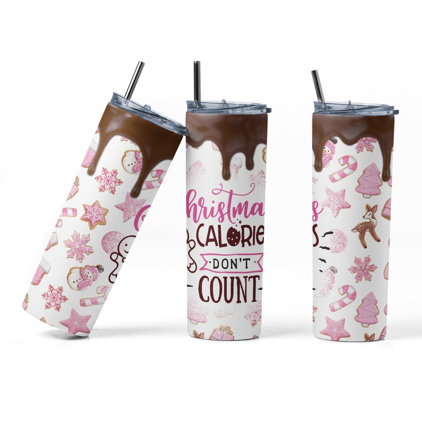 X Mas Calories Don't Count Tumbler - PR Designs, LLC
