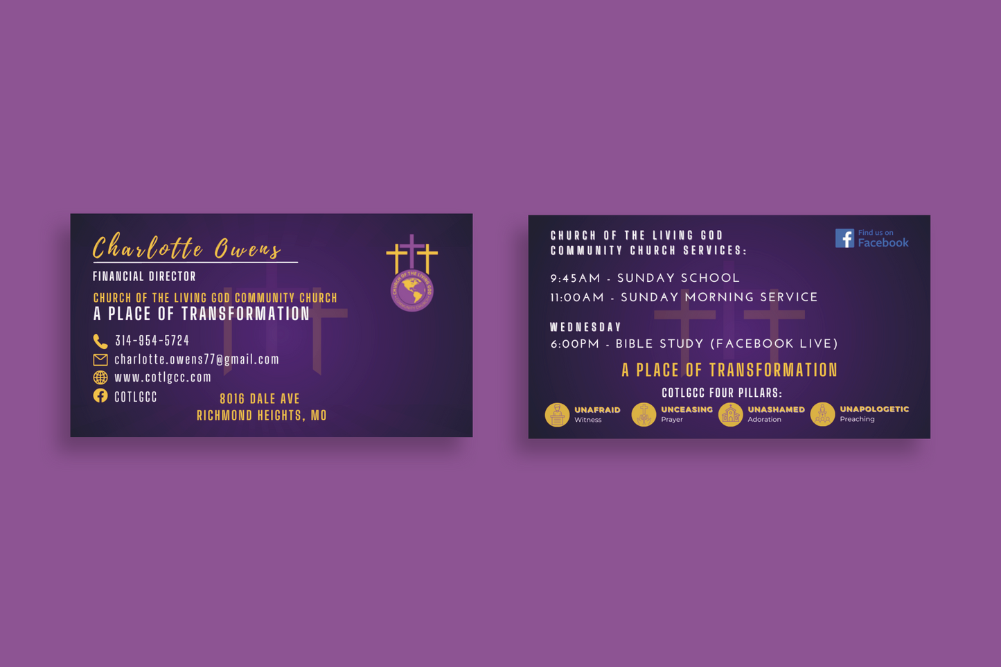 Business Cards - PR Designs, LLC