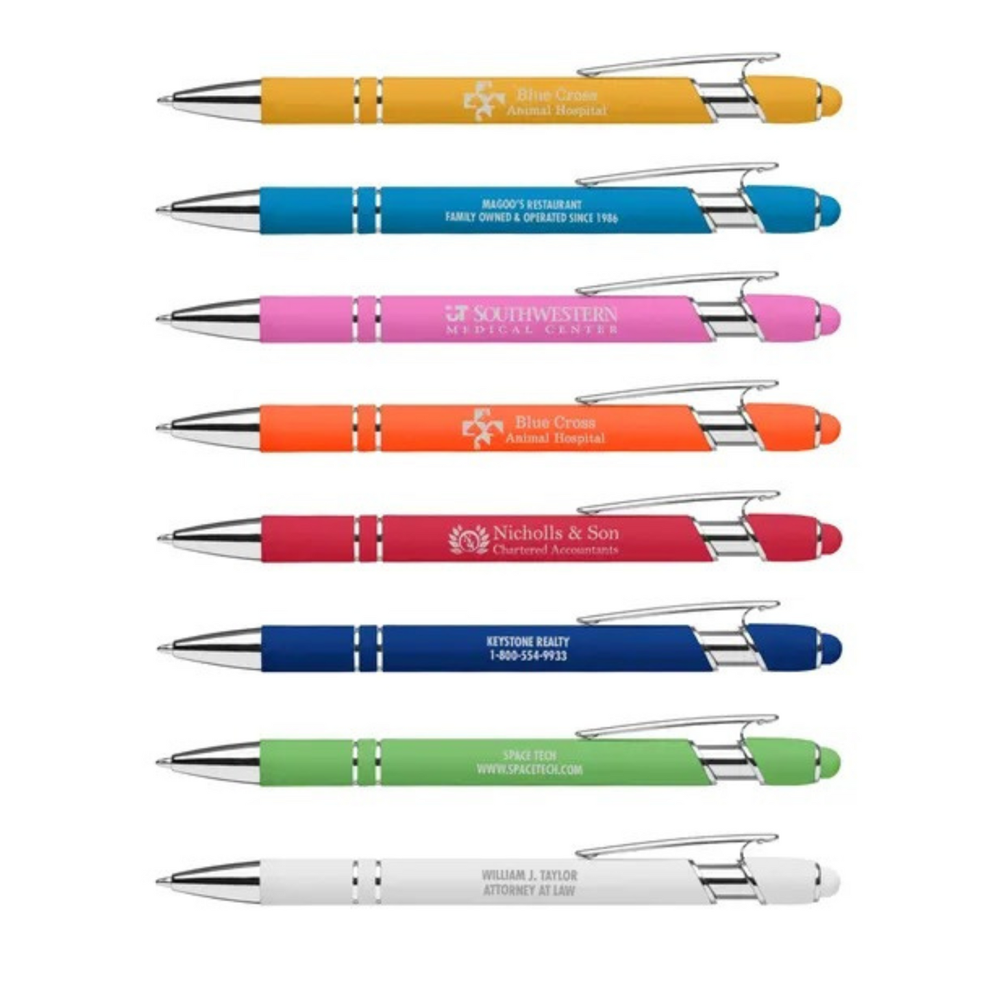 Soft Touch Pen with Stylus - Laser Engraved - PR Designs, LLC