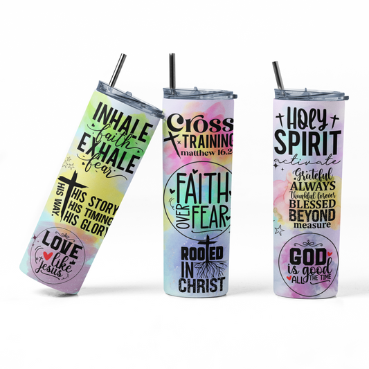 Faith Tumbler - Colorful - PR Designs, LLC