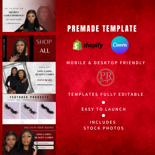 Website - Premade Template - Red - PR Designs, LLC