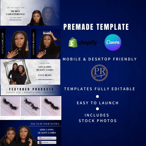 Website - Premade Template - Blue - PR Designs, LLC