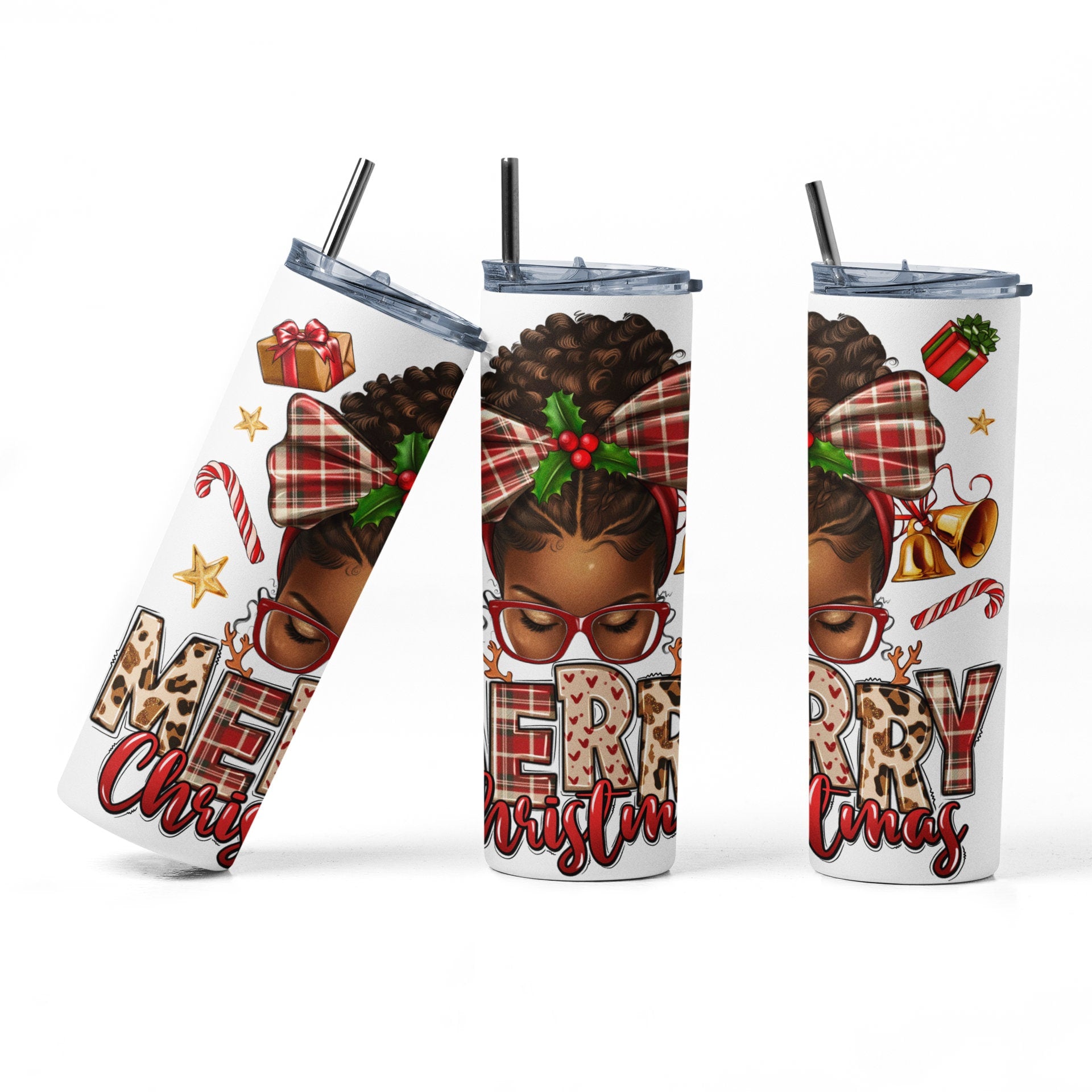 Merry X Mas Black Queen Tumbler - PR Designs, LLC